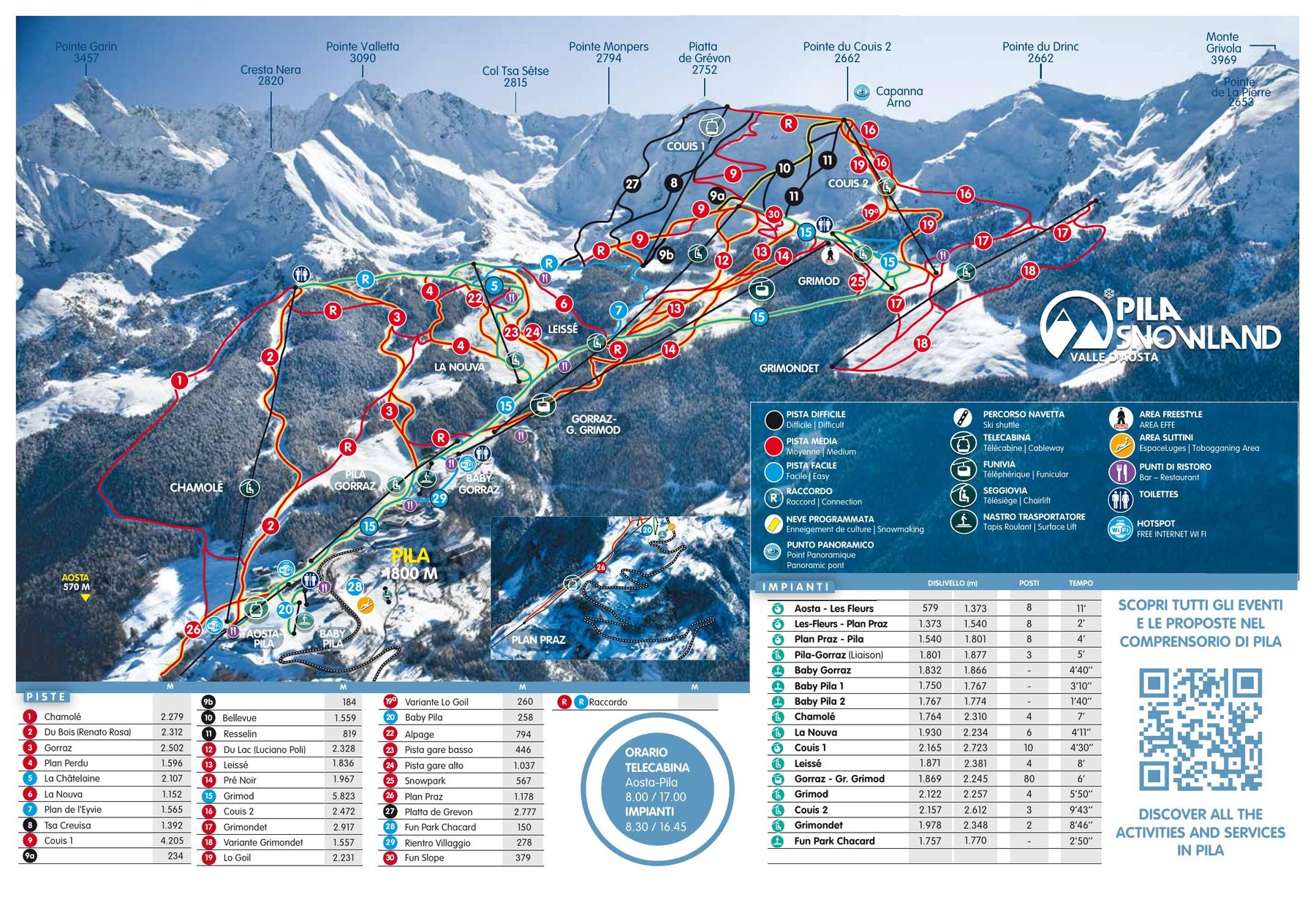 Pila piste map